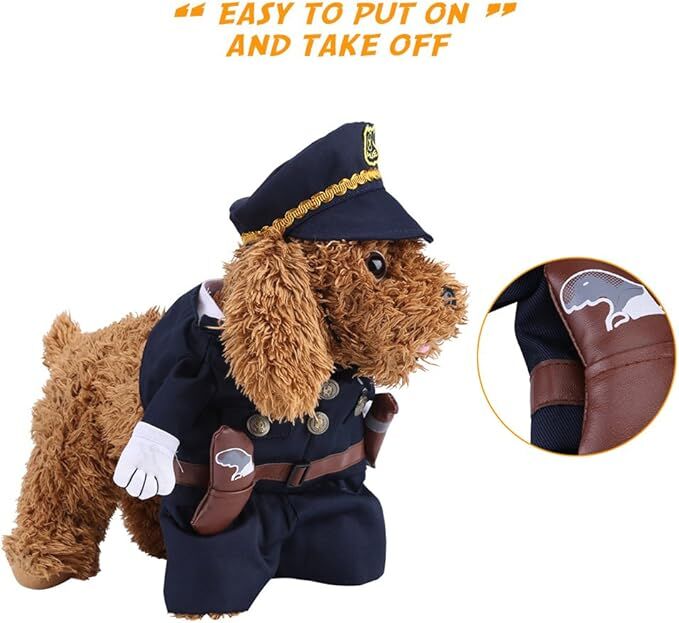 pet products Pet Cosplay Outfit, Funny Dog Cat Party Costume Puppy Uniform Pet Cosplay Clothes for Halloween Christmas Theme Party - Image 7