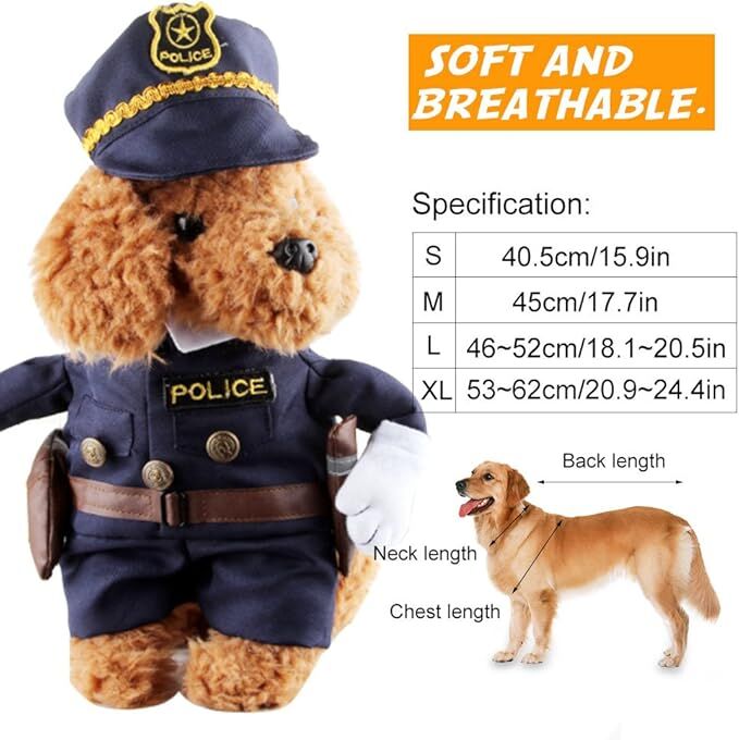 pet products Pet Cosplay Outfit, Funny Dog Cat Party Costume Puppy Uniform Pet Cosplay Clothes for Halloween Christmas Theme Party - Image 6