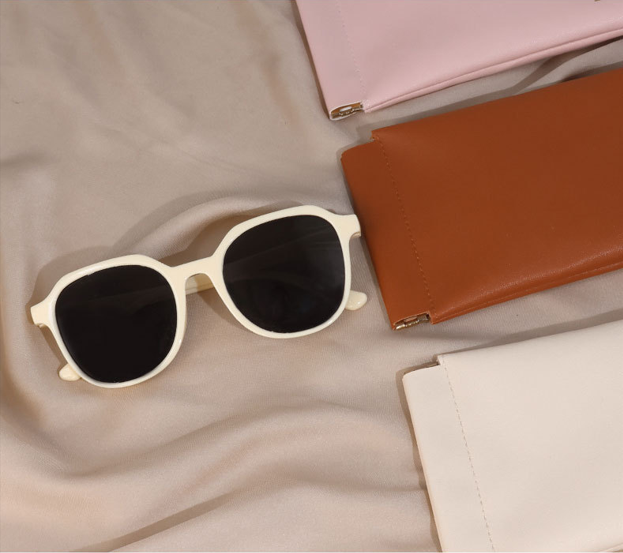 Christmas gift Premium Leather Eyeglass Case with Spring Closure - Multiple Color Options - Refined Craftsmanship（Rosy Pink） - Image 3