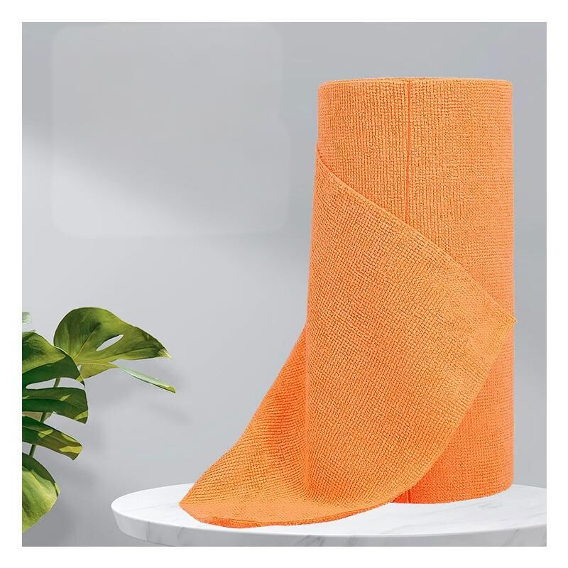 Christmas gift 50-Piece 25x25cm Polycotton Cleaning Cloth Roll, Reusable Dual-Use Dish & Surface Wipes for Home & Kitchen（orange） - Image 1