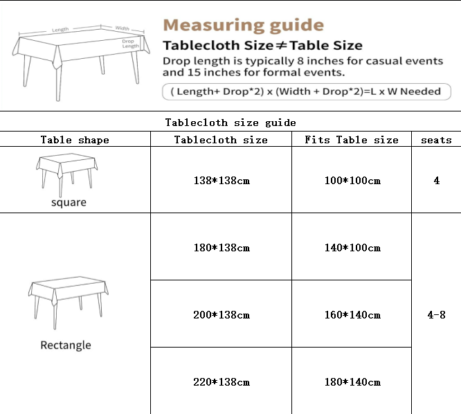 Waterproof Oilproof Washable Heat-Resistant PVC Tablecloth - 5 Patterns & Sizes for Home, Restaurant & Picnic Dining（C,200*138） - Image 6