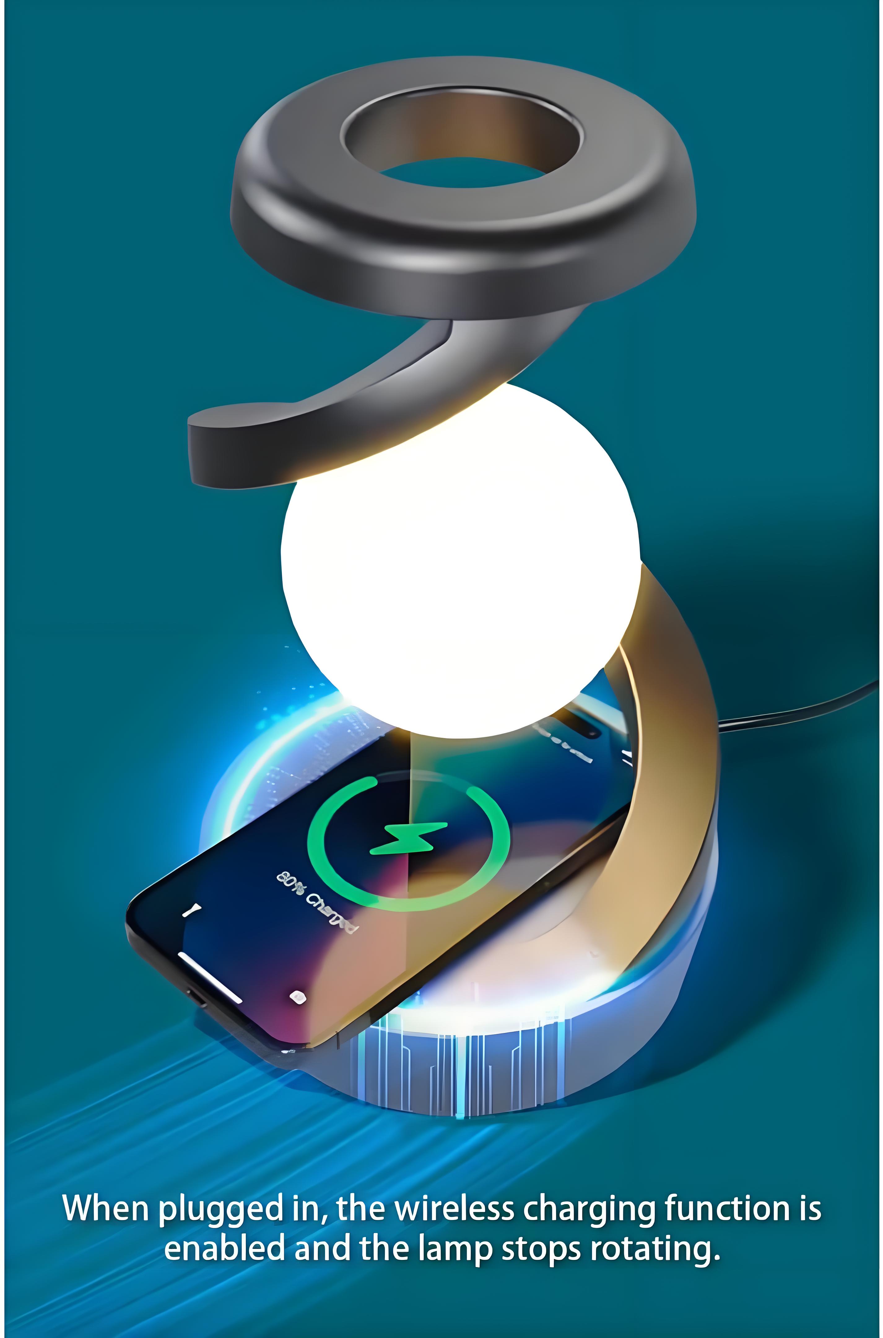 Rotating Levitating Night Light with RGB Colors & Wireless Charging: 1-Second Palm-Activated Spin, Motion-Sensing – Futuristic Lighting for Australian Bedrooms & Offices - Image 4