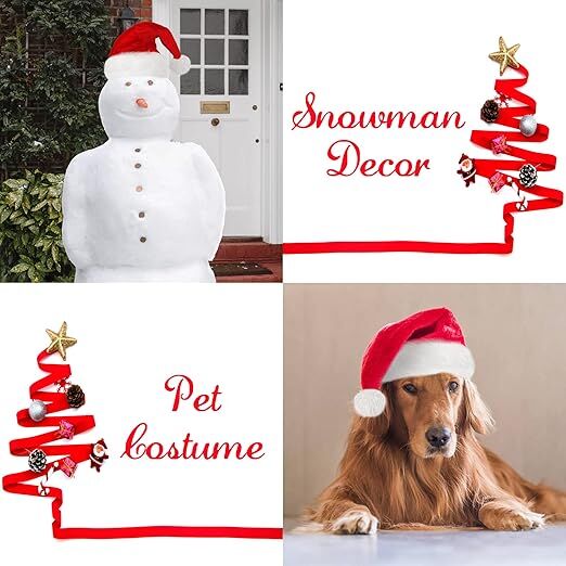 10Pack Christmas Santa Hats for Adults - Extra Thicken Velvet Santa Claus Hats for Women Men Fluffy Plush Xmas Hats Christmas Party Supplies New Year's Eve Party Hats for Adults Teenagers - Image 6