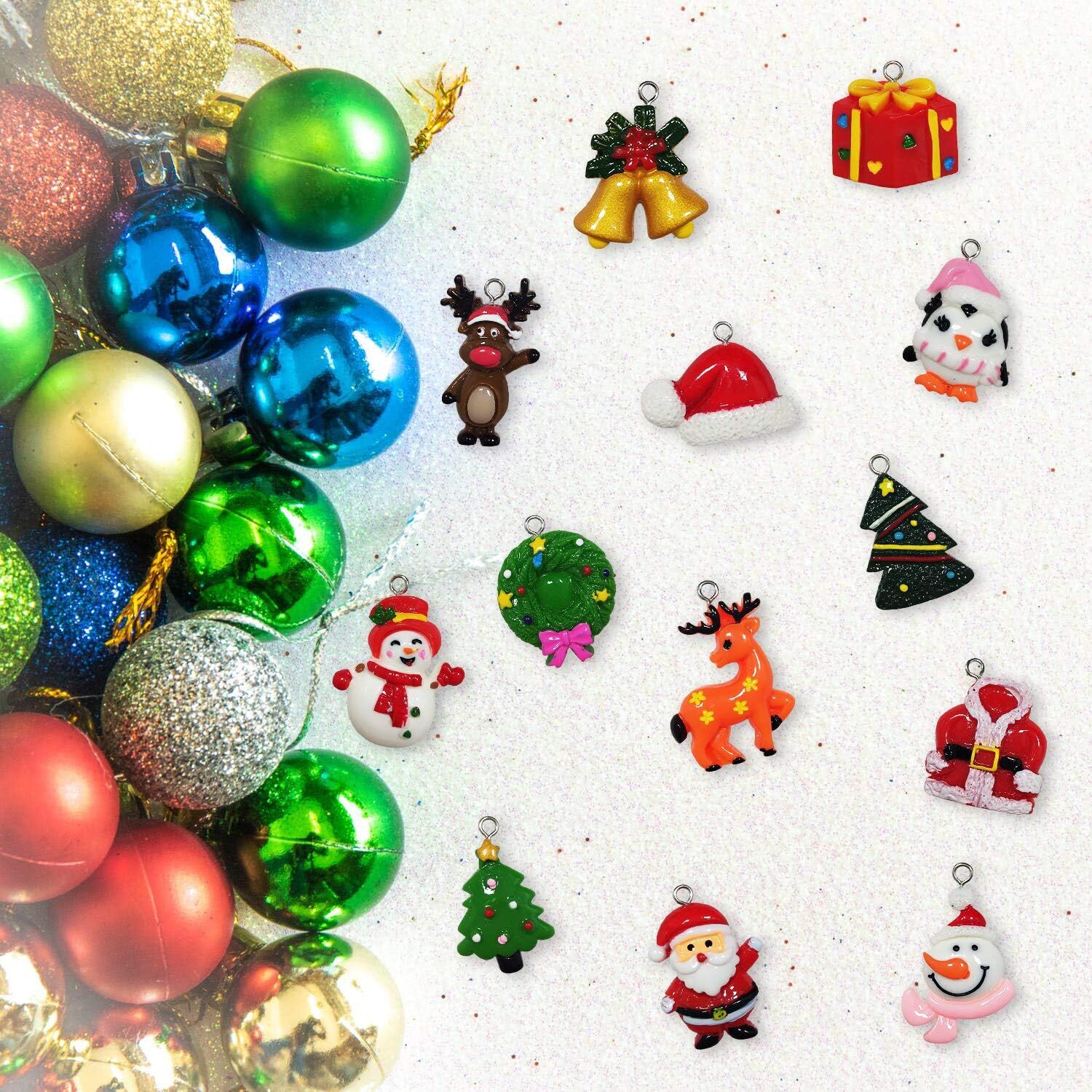 60pcs Mini Christmas Ornaments for Mini Tree Decorations Small Christmas Ornaments Resin Miniatures for Craft Christmas Decor - Image 4