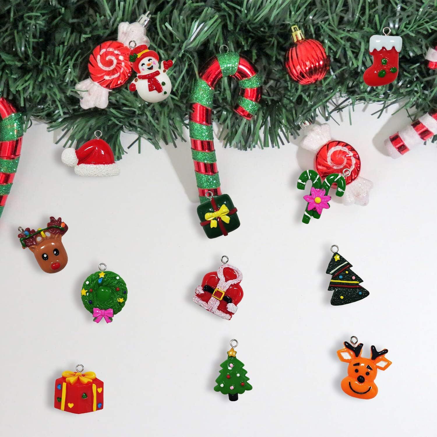 60pcs Mini Christmas Ornaments for Mini Tree Decorations Small Christmas Ornaments Resin Miniatures for Craft Christmas Decor - Image 6