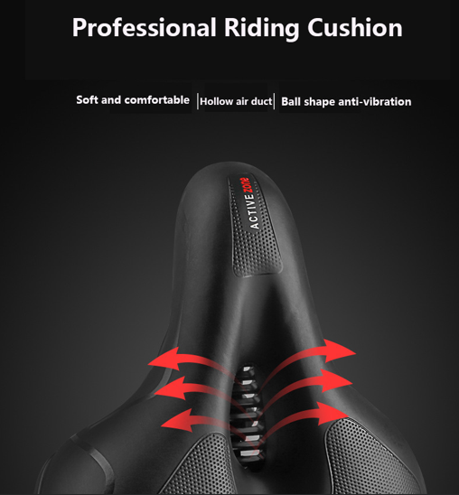 Silicone Bike Saddle with Hollow Ventilation: 21×25×11cm, 680g, Comfort & Shock Absorption for Aussie Cyclists - Image 2
