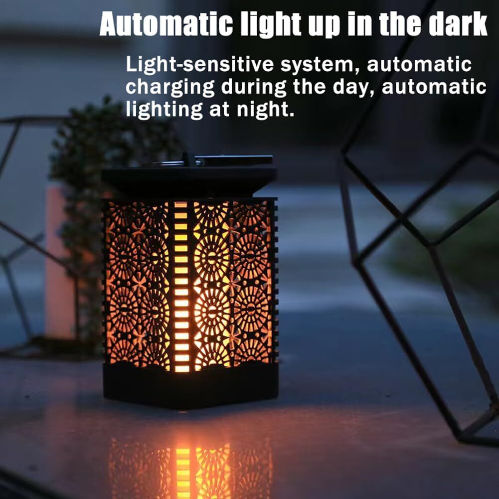 2-Pack Solar Garden Stake Light with Floral Pattern: 12 LED Outdoor Decorative Light with Multiple Mounting Options - Image 5