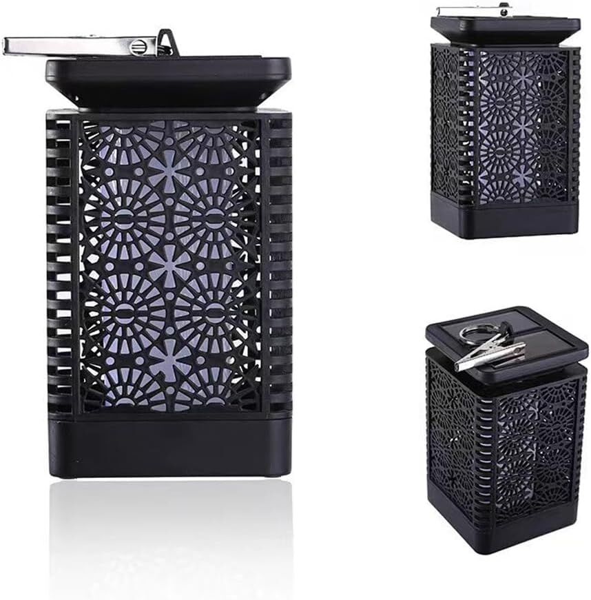 4-Pack Solar Garden Stake Light with Floral Pattern: 12 LED Outdoor Decorative Light with Multiple Mounting Options - Image 1