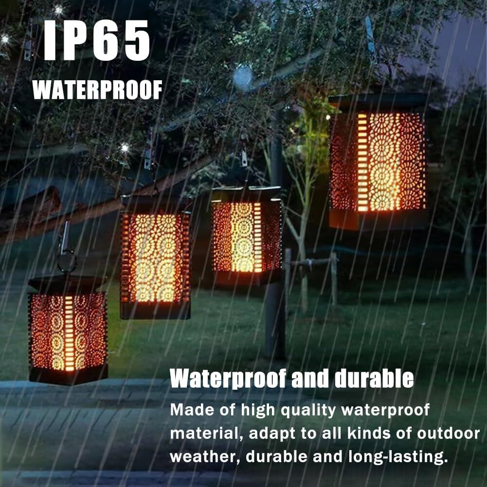 4-Pack Solar Garden Stake Light with Floral Pattern: 12 LED Outdoor Decorative Light with Multiple Mounting Options - Image 6