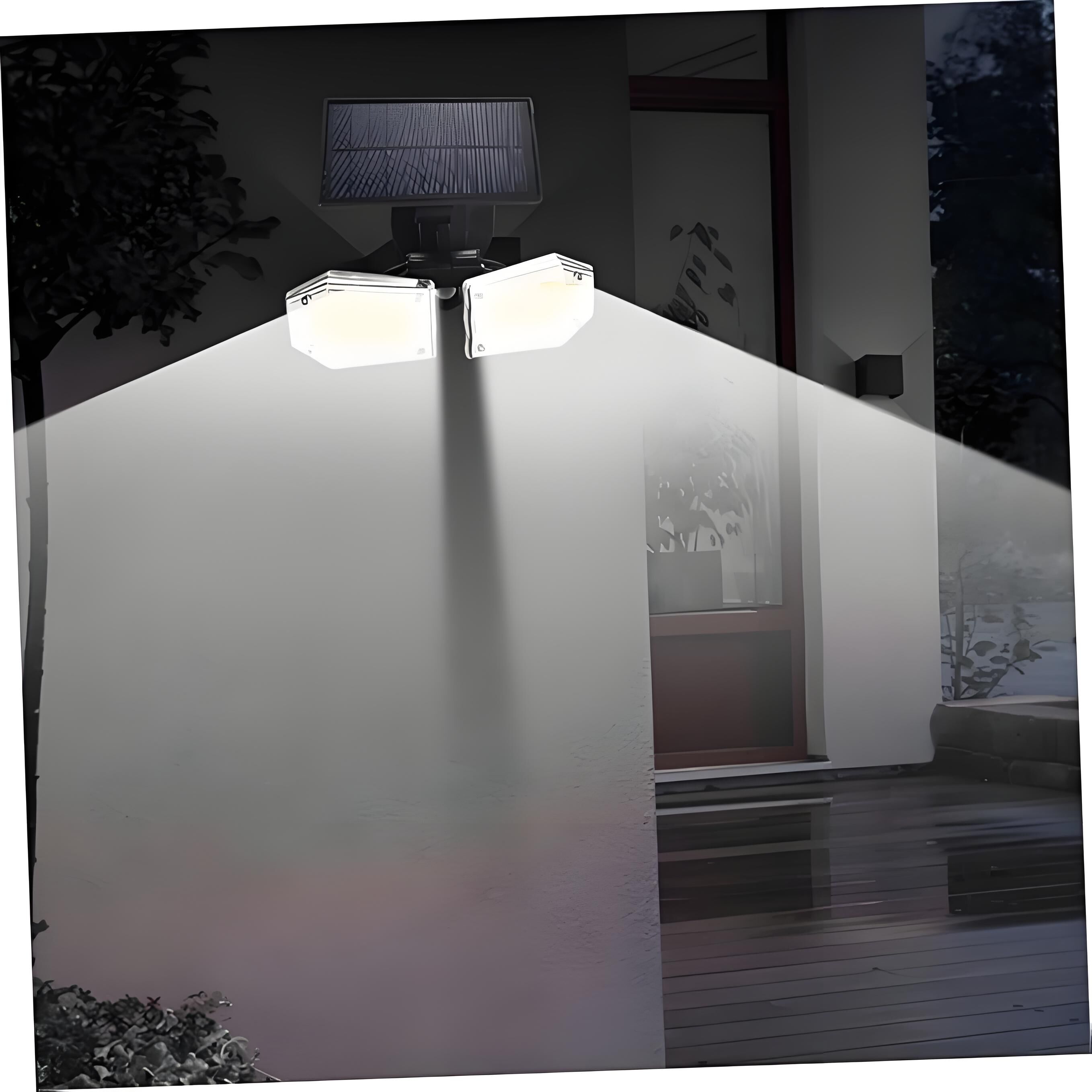 2-Pack Solar Motion Sensor Wall Lights: Double-Head Adjustable Cob LED Outdoor Lights for Garden, Patio & Pathway - Image 3