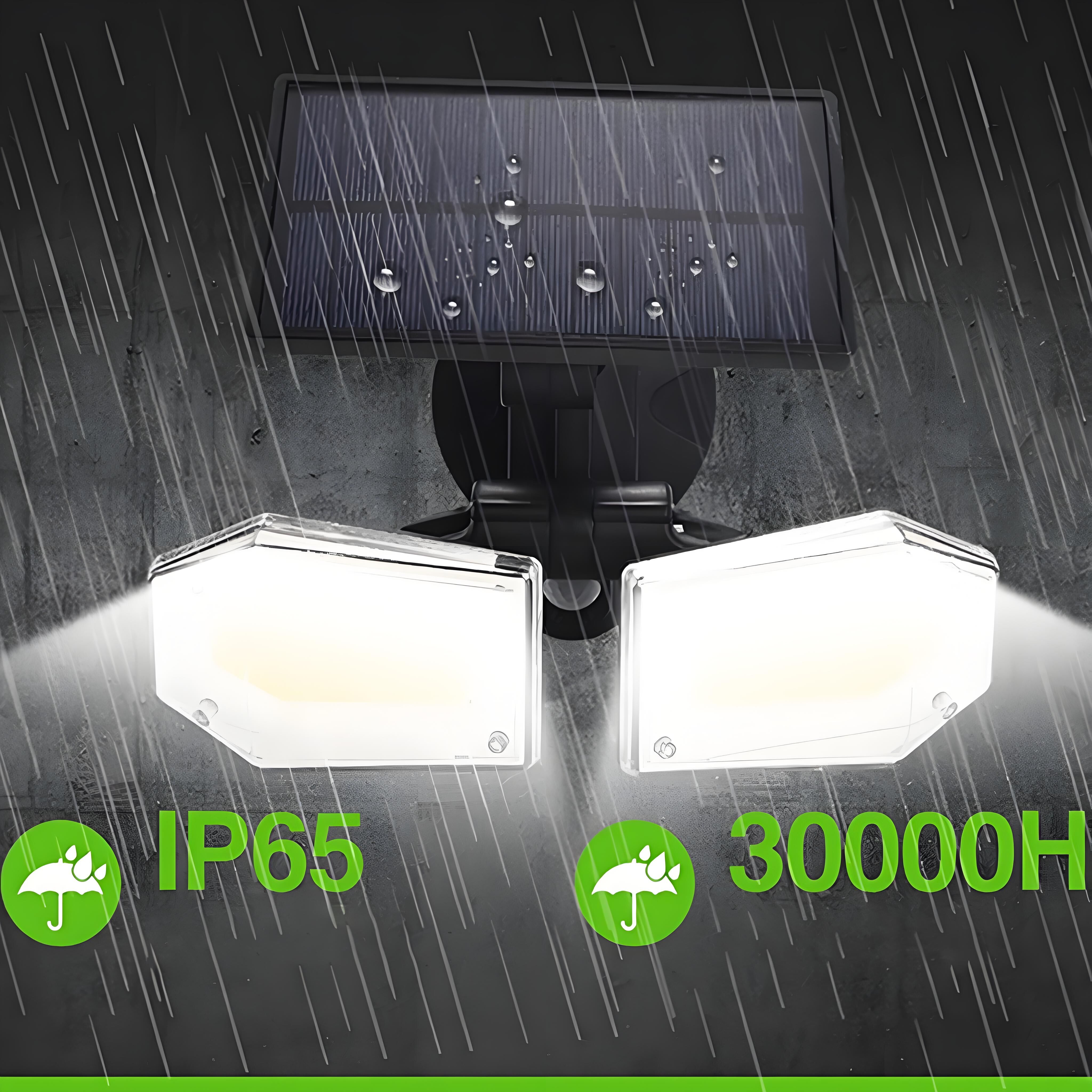 2-Pack Solar Motion Sensor Wall Lights: Double-Head Adjustable Cob LED Outdoor Lights for Garden, Patio & Pathway - Image 7