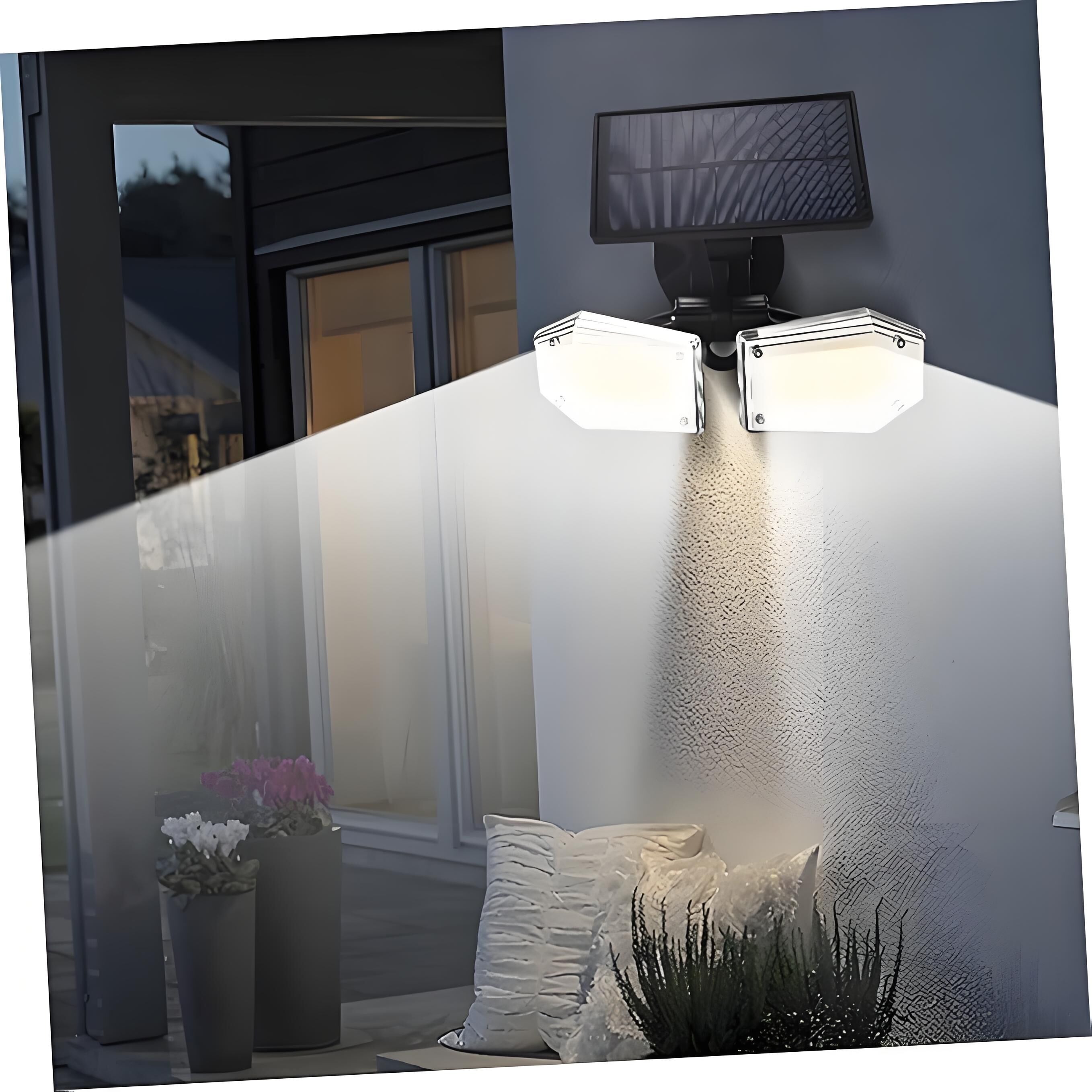 4-Pack Solar Motion Sensor Wall Lights: Double-Head Adjustable Cob LED Outdoor Lights for Garden, Patio & Pathway - Image 5