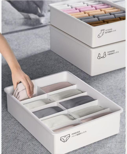 Underwear Panties Socks Box Close-fitting Clothing Storage Box Drawer Three-piece Cover with Compartment Household - Image 7