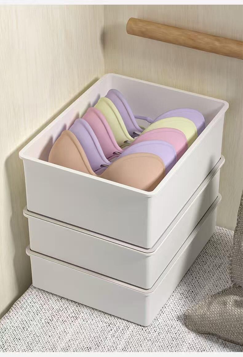 Underwear Panties Socks Box Close-fitting Clothing Storage Box Drawer Three-piece Cover with Compartment Household - Image 5