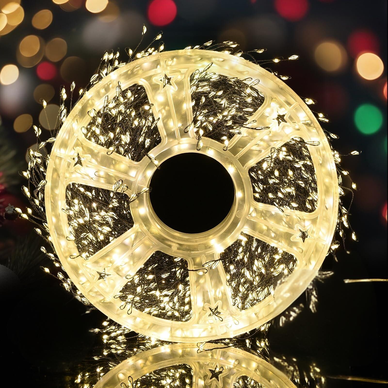 900 LED Warm White USB Fairy String Lights with Remote, 30m Green Wire, IP44 Waterproof 8-Mode Timer for Christmas Bedroom Wreath Decor - Image 1