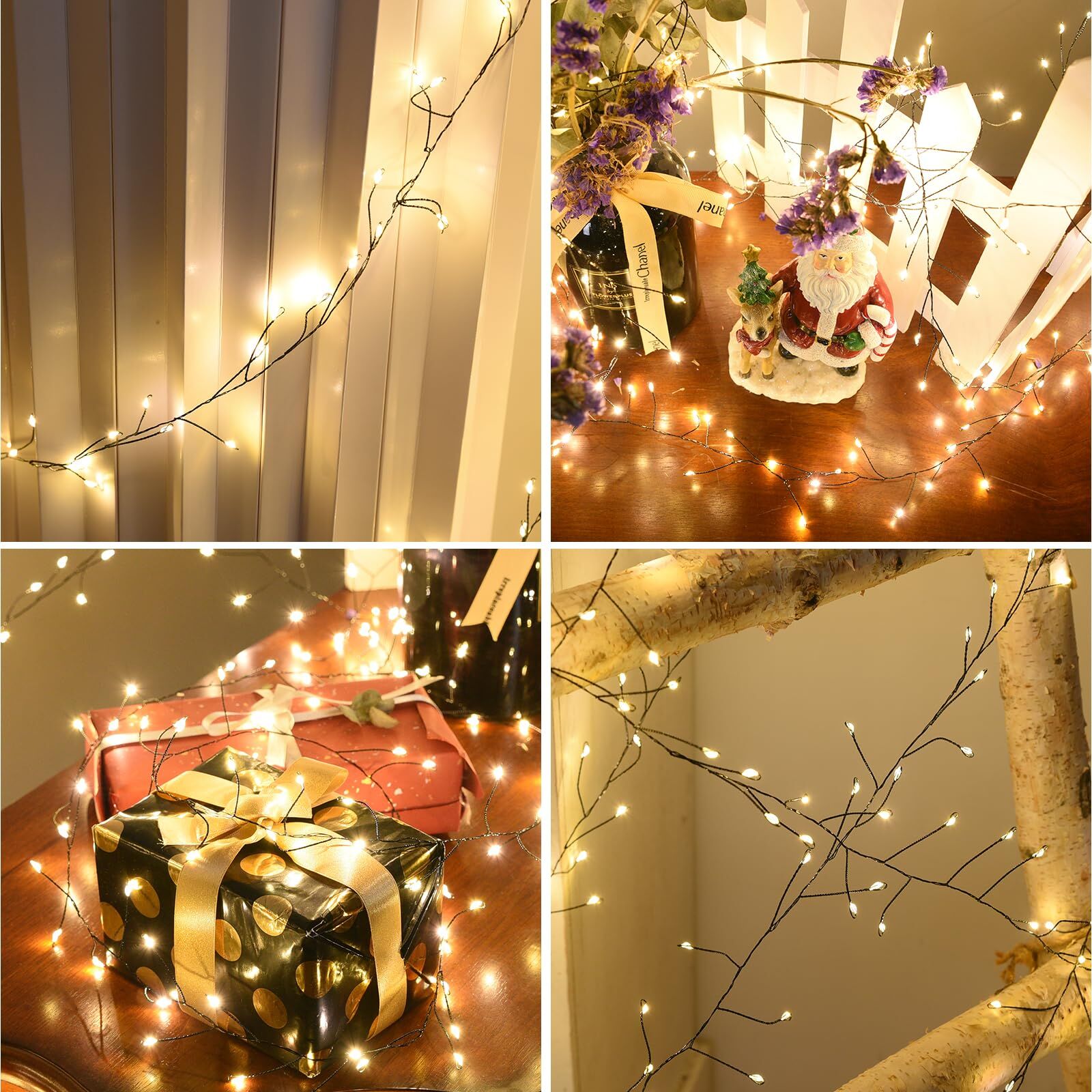 900 LED Warm White USB Fairy String Lights with Remote, 30m Green Wire, IP44 Waterproof 8-Mode Timer for Christmas Bedroom Wreath Decor - Image 7