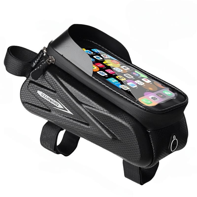 Waterproof Bike Frame Bag with Touchscreen Window: Hard Shell Bicycle Bag for Phone & Gear, Perfect for Aussie Riders - Image 1