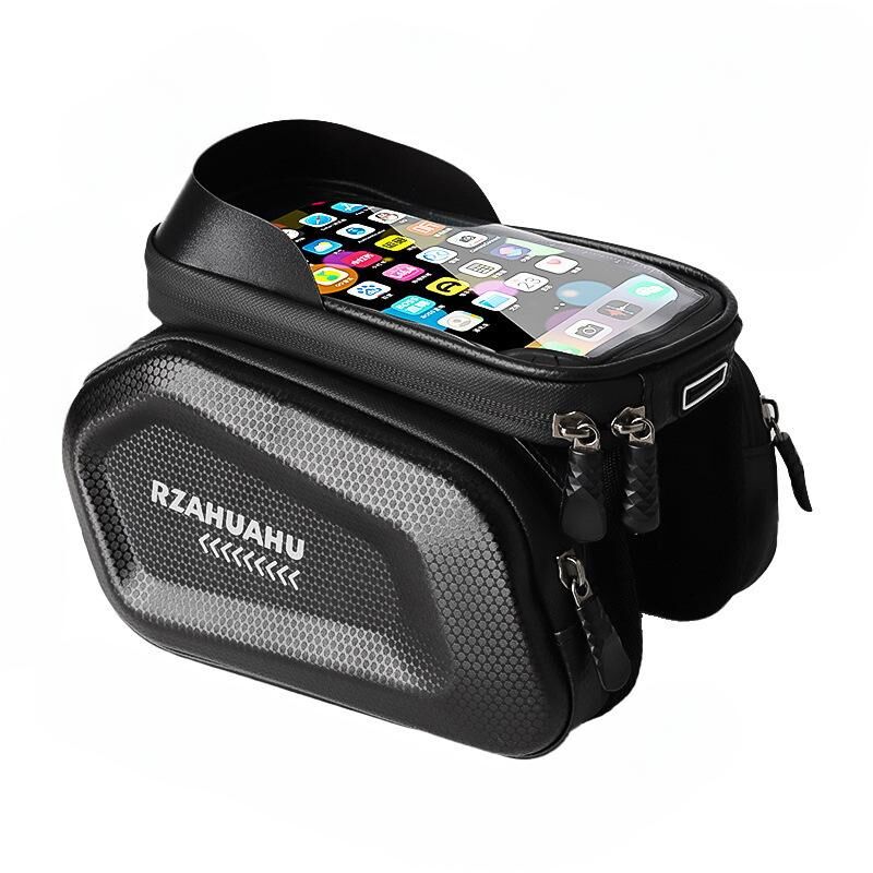 Waterproof Bike Frame Bag with Touchscreen & Headphone Hole: 3-in-1 Capacity Bicycle Bag for Phones & Gear, Aussie Cyclist Essential - Image 1