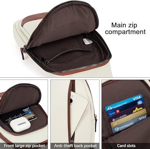 White Faux Leather Sling Bag: Unisex, Spacious, Reversible Crossbody for Aussies, Large Compartment - Image 4