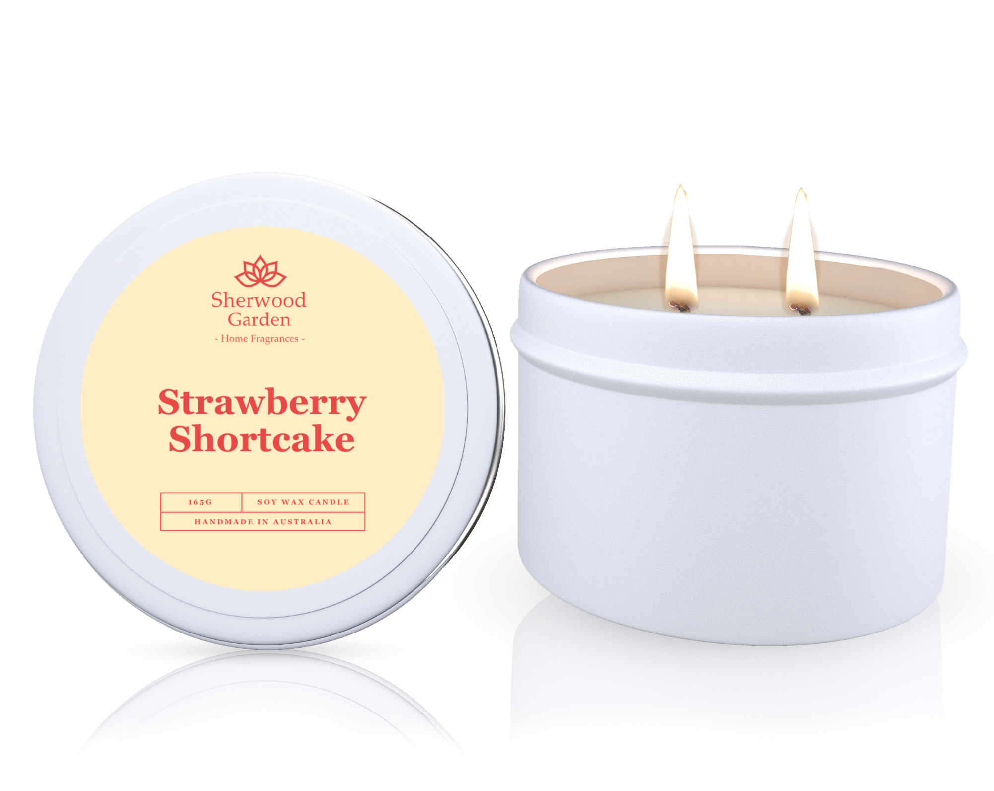 Strawberry Shortcake Soy Candle Tin 165g - Image 1