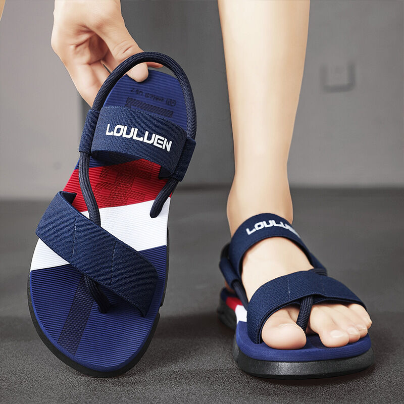 Men's 3-Color Convertible Sandals & Slippers, Outdoor Non-Slip EVA Thick-Sole Beach Shoes for Dual Wear(dark blue-40) - Image 3