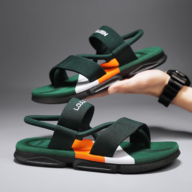 Men's 3-Color Convertible Sandals & Slippers, Outdoor Non-Slip EVA Thick-Sole Beach Shoes for Dual Wear(green-37) - Image 4