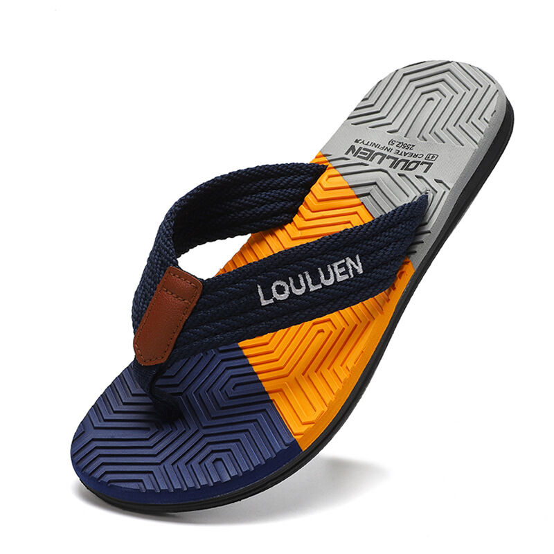 Men's Flip Flops with EVA-PVC Dual Sole, Blue for Comfort & Style for Summer Beach & Daily Wear(41) - Image 1