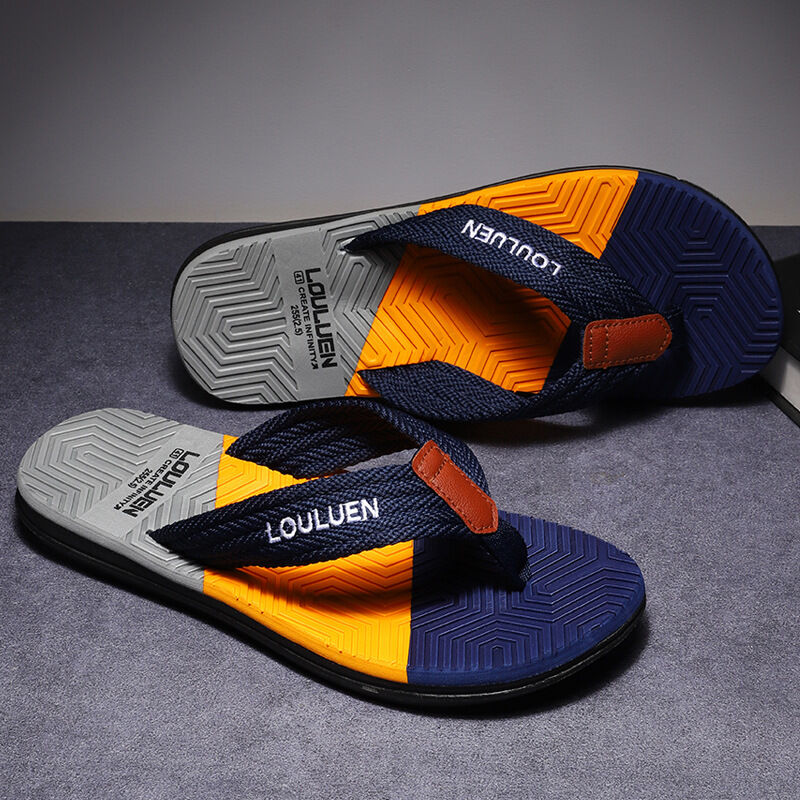Men's Flip Flops with EVA-PVC Dual Sole, Blue for Comfort & Style for Summer Beach & Daily Wear(41) - Image 3