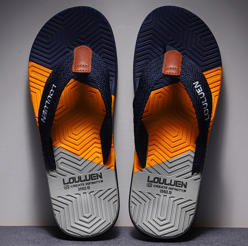 Men's Flip Flops with EVA-PVC Dual Sole, Blue for Comfort & Style for Summer Beach & Daily Wear(41) - Image 4