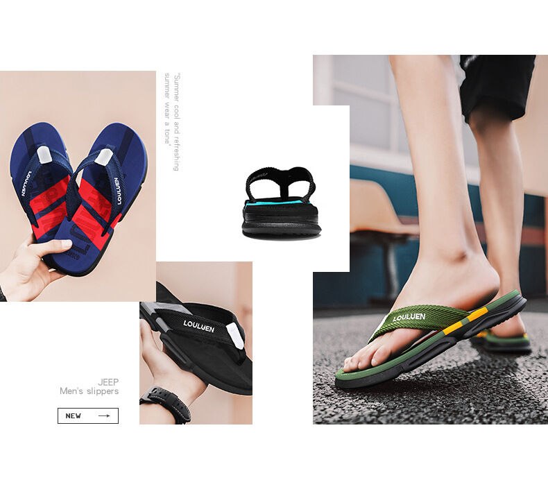 Men's Flip Flops: 4 Colors, EVA-PVC Blend, Comfort & Style for Summer Beach & Daily Wear(Black-gray-41) - Image 2