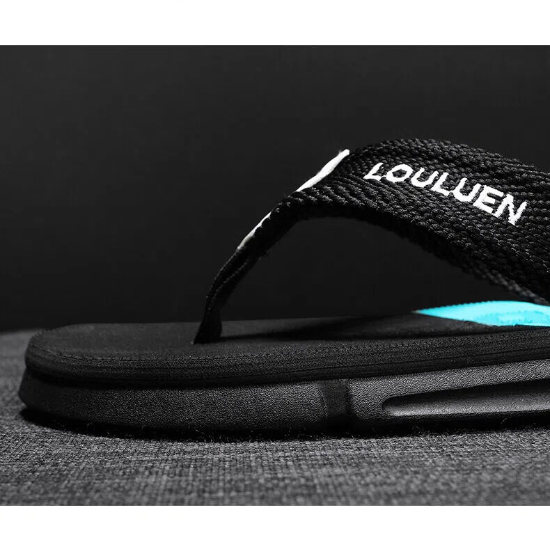 Men's Flip Flops: 4 Colors, EVA-PVC Blend, Comfort & Style for Summer Beach & Daily Wear(Black-gray-41) - Image 6