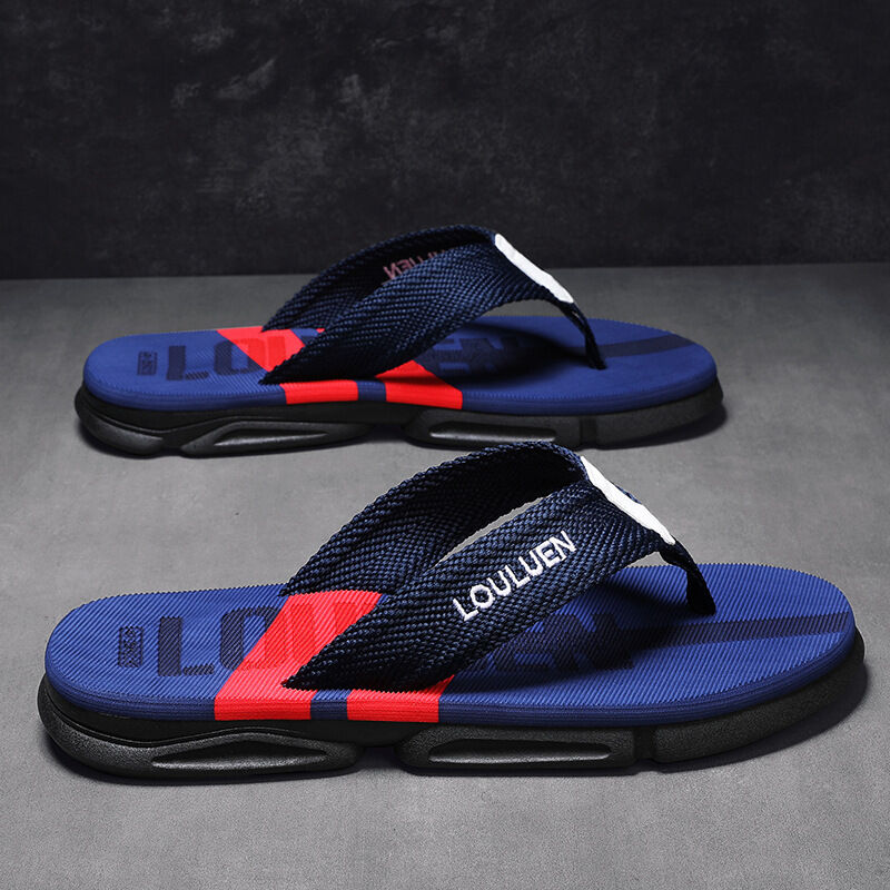 Men's Flip Flops: 4 Colors, EVA-PVC Blend, Comfort & Style for Summer Beach & Daily Wear(Blue-39) - Image 1