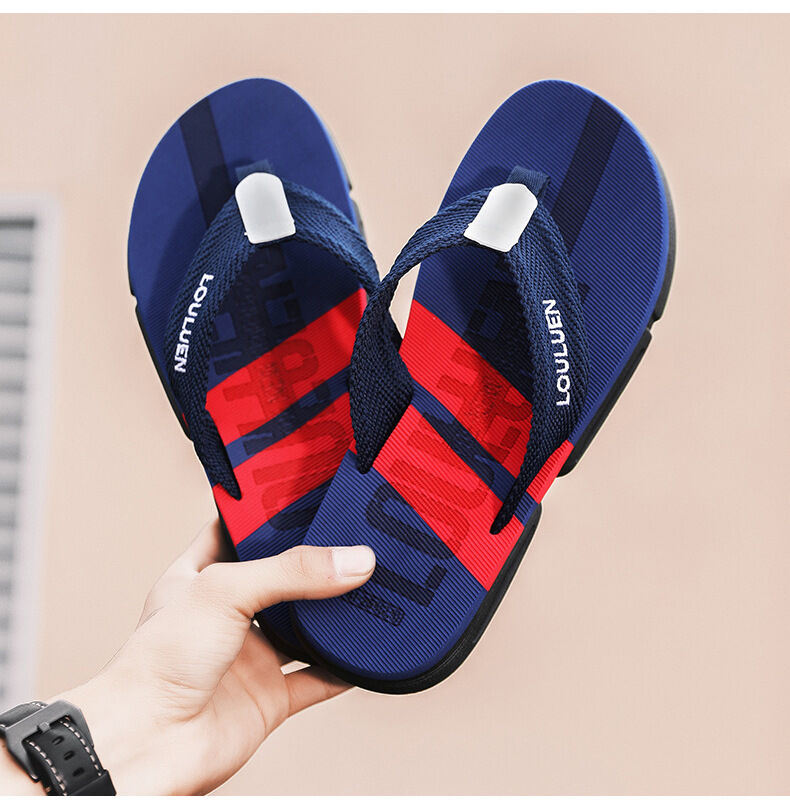 Men's Flip Flops: 4 Colors, EVA-PVC Blend, Comfort & Style for Summer Beach & Daily Wear(Blue-43) - Image 6