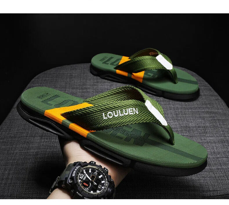 Men's Flip Flops: 4 Colors, EVA-PVC Blend, Comfort & Style for Summer Beach & Daily Wear(Green-42) - Image 4