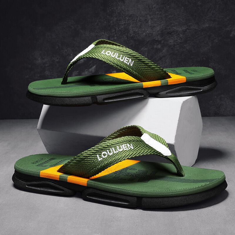 Men's Flip Flops: 4 Colors, EVA-PVC Blend, Comfort & Style for Summer Beach & Daily Wear(Green-43) - Image 6