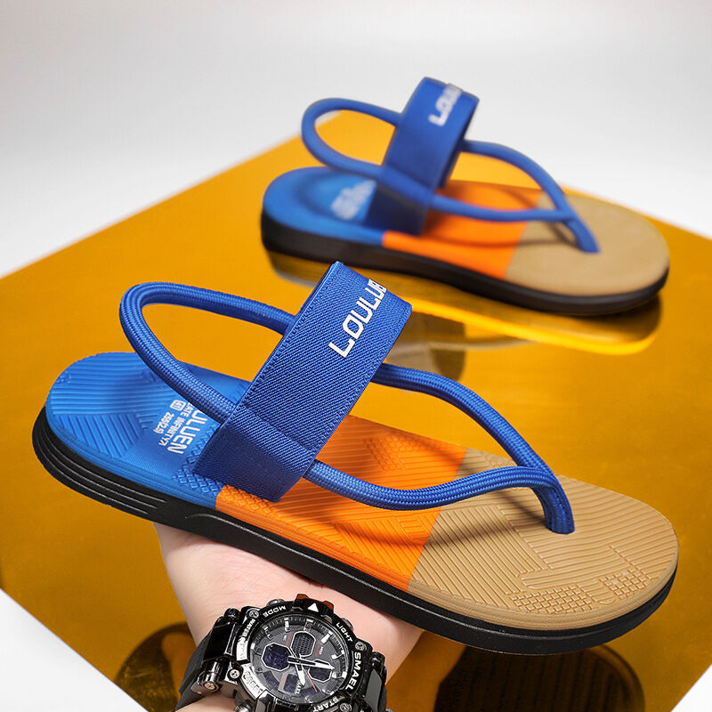 Men's Outdoor Non-Slip Sandals, EVA Lightweight Thick-Sole Beach Slippers for Casual & Sports(royal blue-39) - Image 7