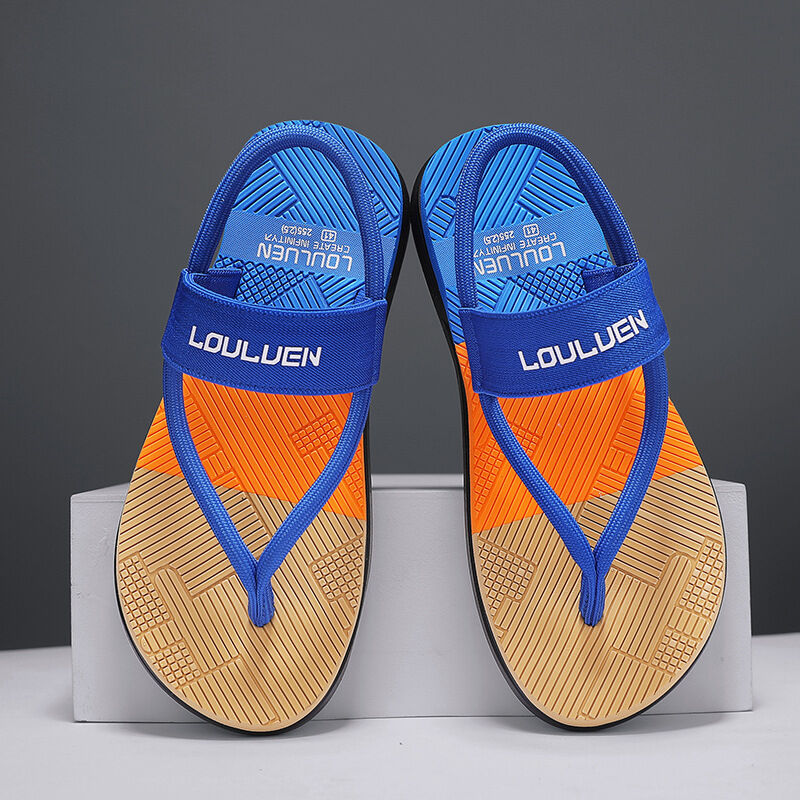 Men's Outdoor Non-Slip Sandals, EVA Lightweight Thick-Sole Beach Slippers for Casual & Sports(royal blue-41) - Image 1