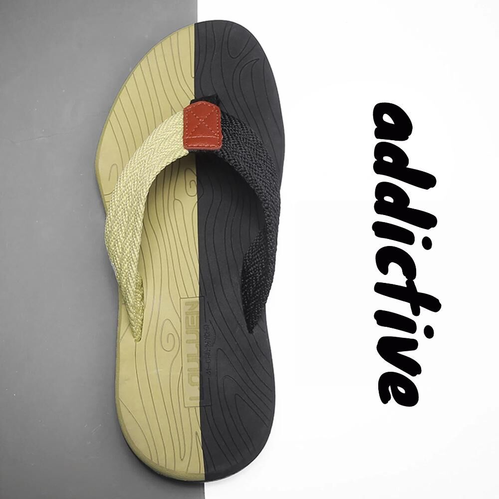Men's Outdoor Non-Slip Flip Flops, 6 Colors EVA Lightweight Thick-Sole Beach Sandals for Casual & Sports(black and green-45) - Image 1