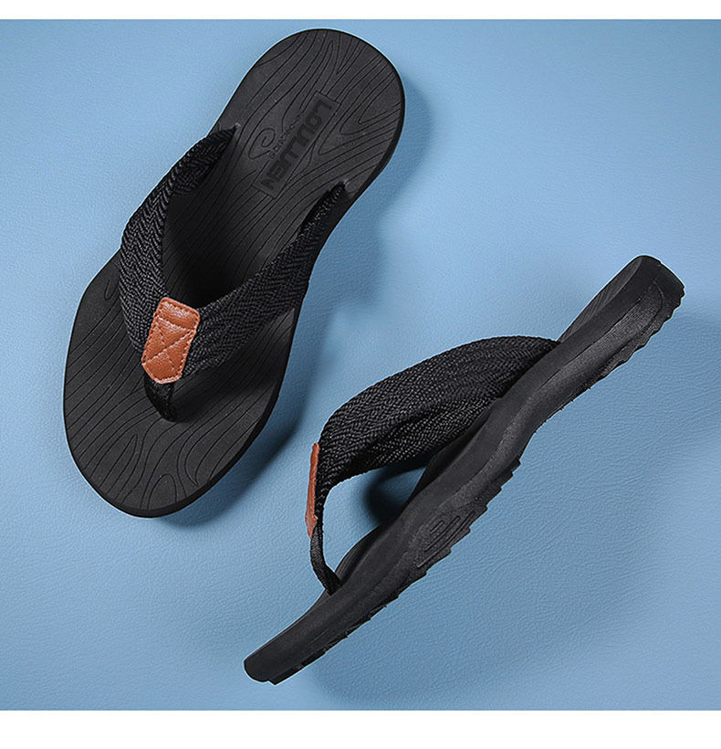 Men's Outdoor Non-Slip Flip Flops, 6 Colors EVA Lightweight Thick-Sole Beach Sandals for Casual & Sports(black-41) - Image 5