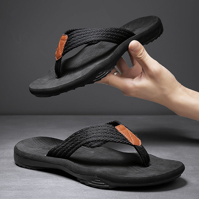 Men's Outdoor Non-Slip Flip Flops, 6 Colors EVA Lightweight Thick-Sole Beach Sandals for Casual & Sports(black-41) - Image 6