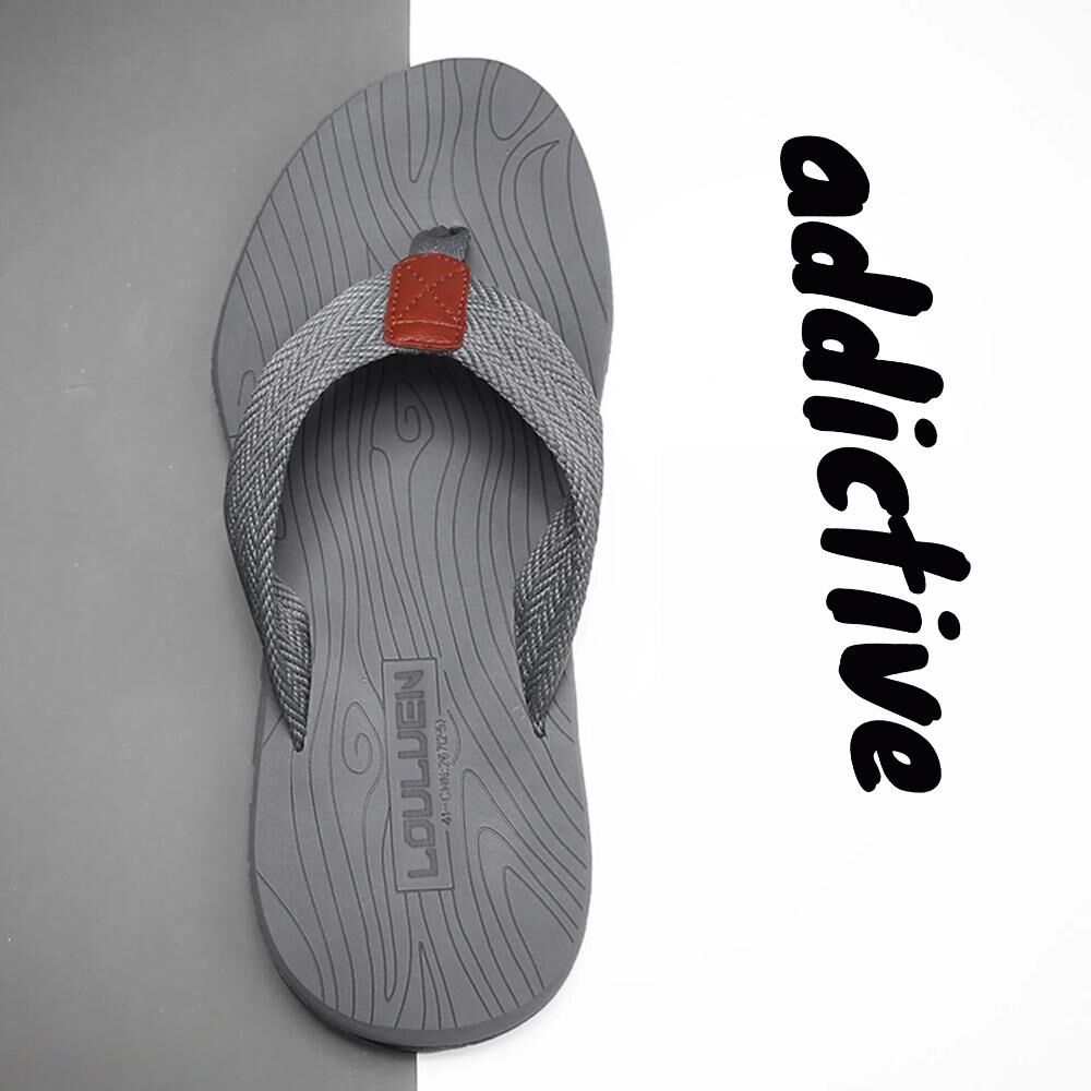 Men's Outdoor Non-Slip Flip Flops, 6 Colors EVA Lightweight Thick-Sole Beach Sandals for Casual & Sports(gray-39) - Image 1