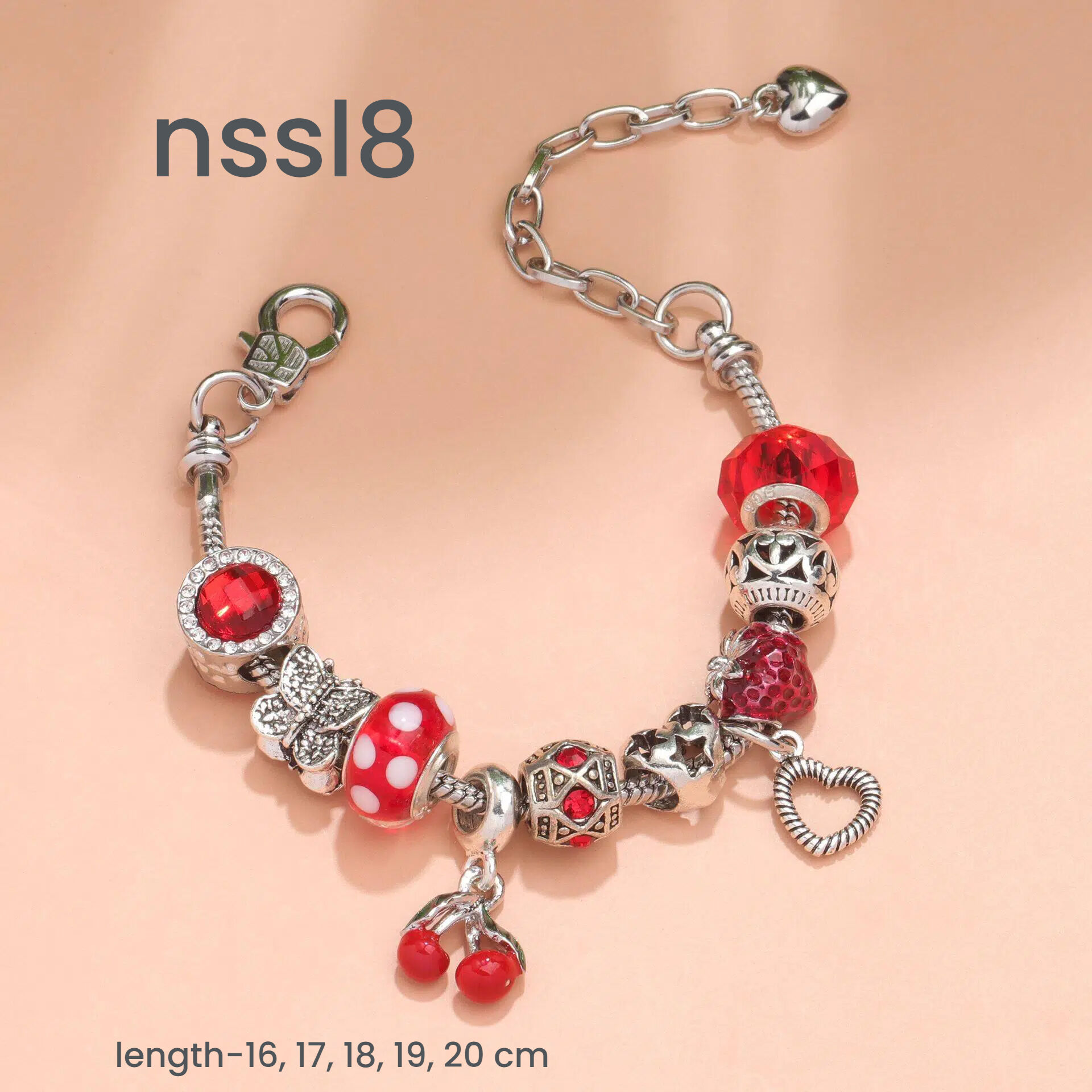 10 Styles Charm Bracelets Set: Colorful Alloy & Glass Beaded Bracelets,Buy 2 for Better Price(double) - Image 7