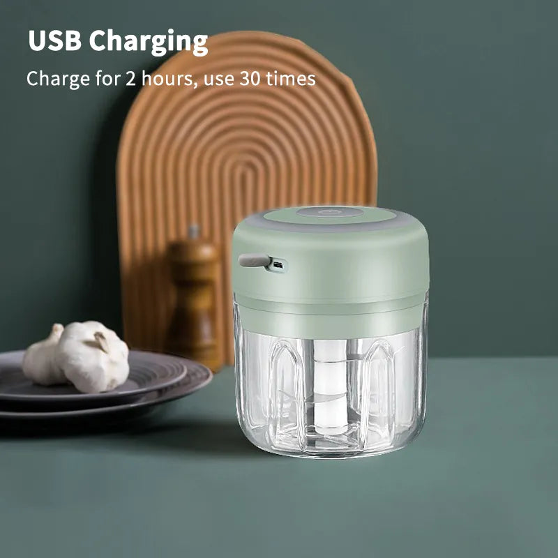NNEOBA Mini Electric Meat Grinder and Garlic Crusher - Image 2