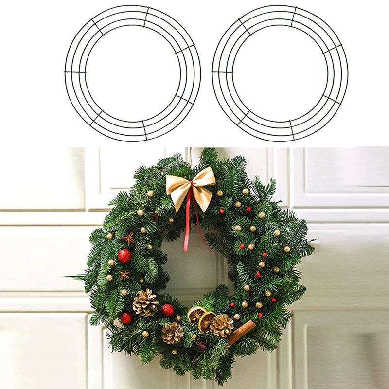 Metal Wreath Round Iron Ring For Christmas - Image 4