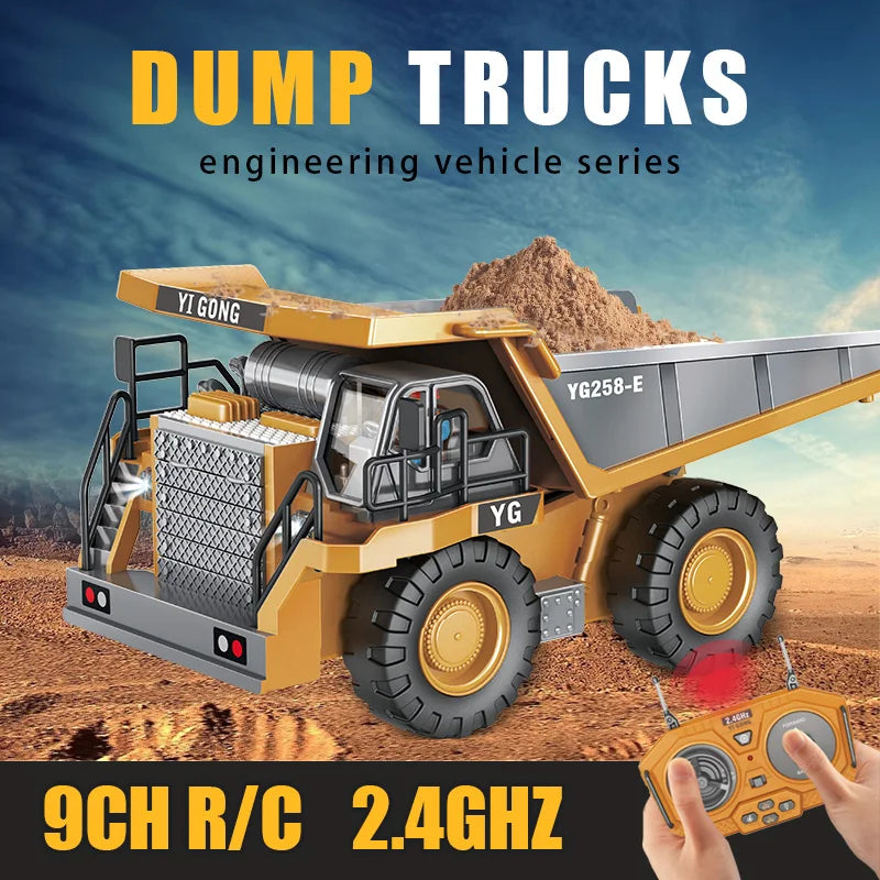 Rc Alloy Dump Truck Engineering Vehicle For Boys - Image 1