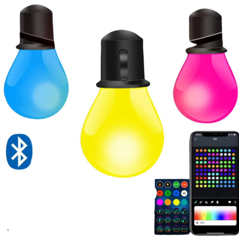 Bluetooth Colorful G40 Led Bulb String Lights - Image 1