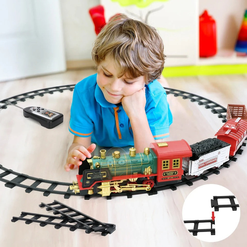 RC Track Train Set with Steam Effect - Image 3