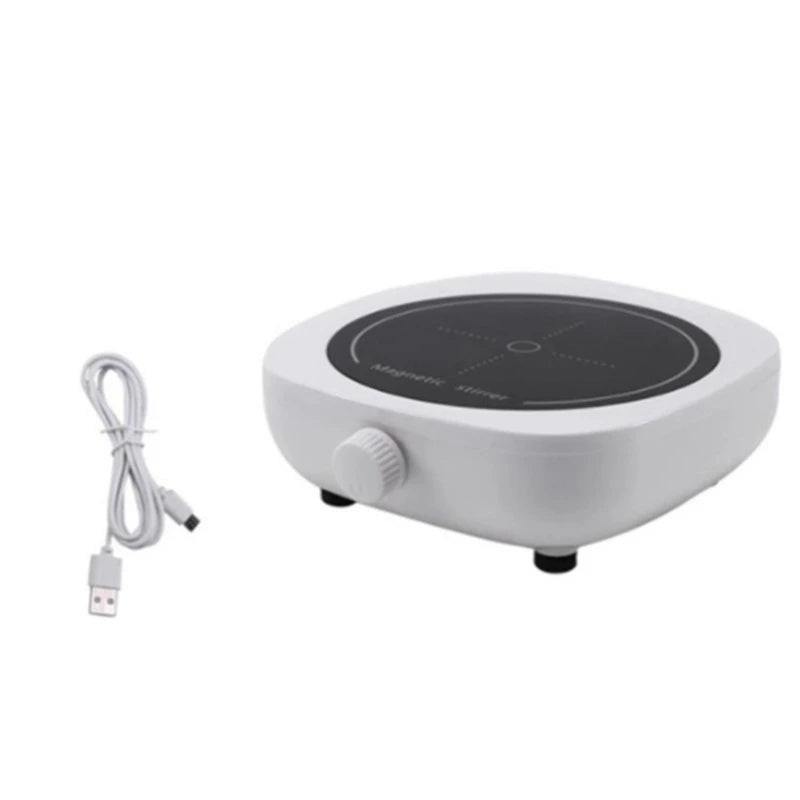 Mini Magnetic Stirrer 4000RPM Portable Mixer White - Image 1