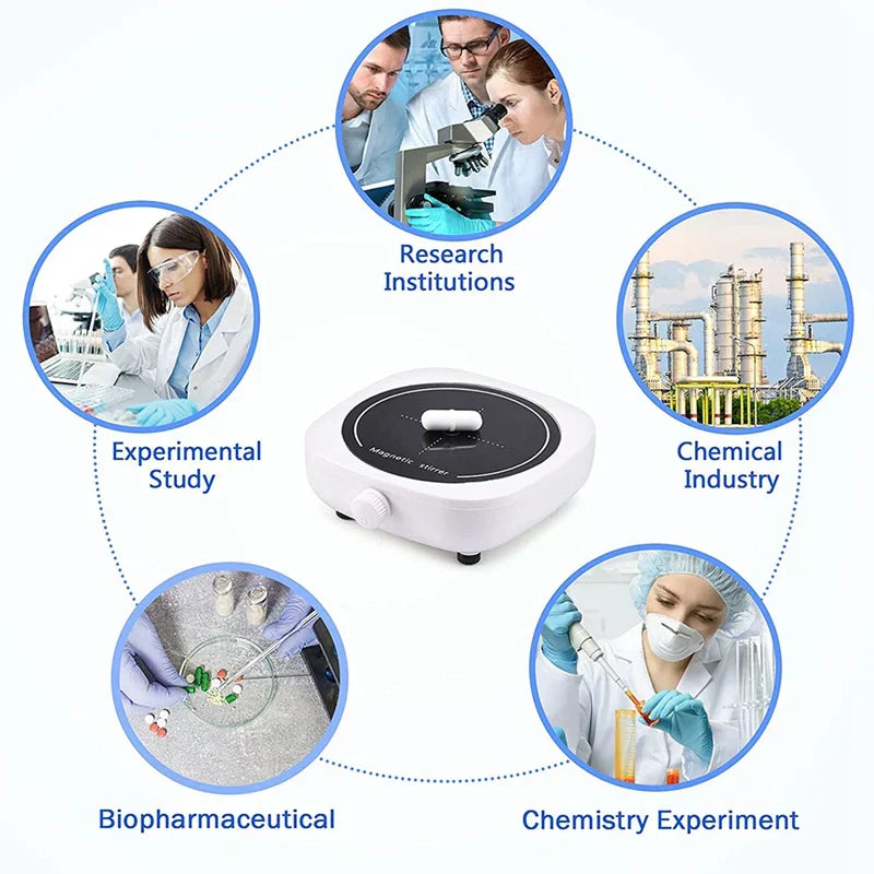 Mini Magnetic Stirrer 4000RPM Portable Mixer White - Image 7