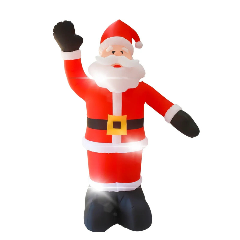 8Ft Tall Inflatable Santa Claus With 9 Led Lights - Image 1